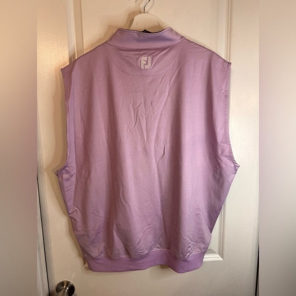 NWT FJ FootJoy Men’s Lavender Gathered Waist Half Zip Golf Vest - Size XL - Picture 3 of 7